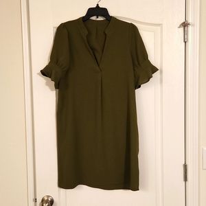 Army Green Short Sleeve Dress